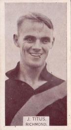 1933 Wills's Victorian Footballers (Small) #186 Jack Titus Front
